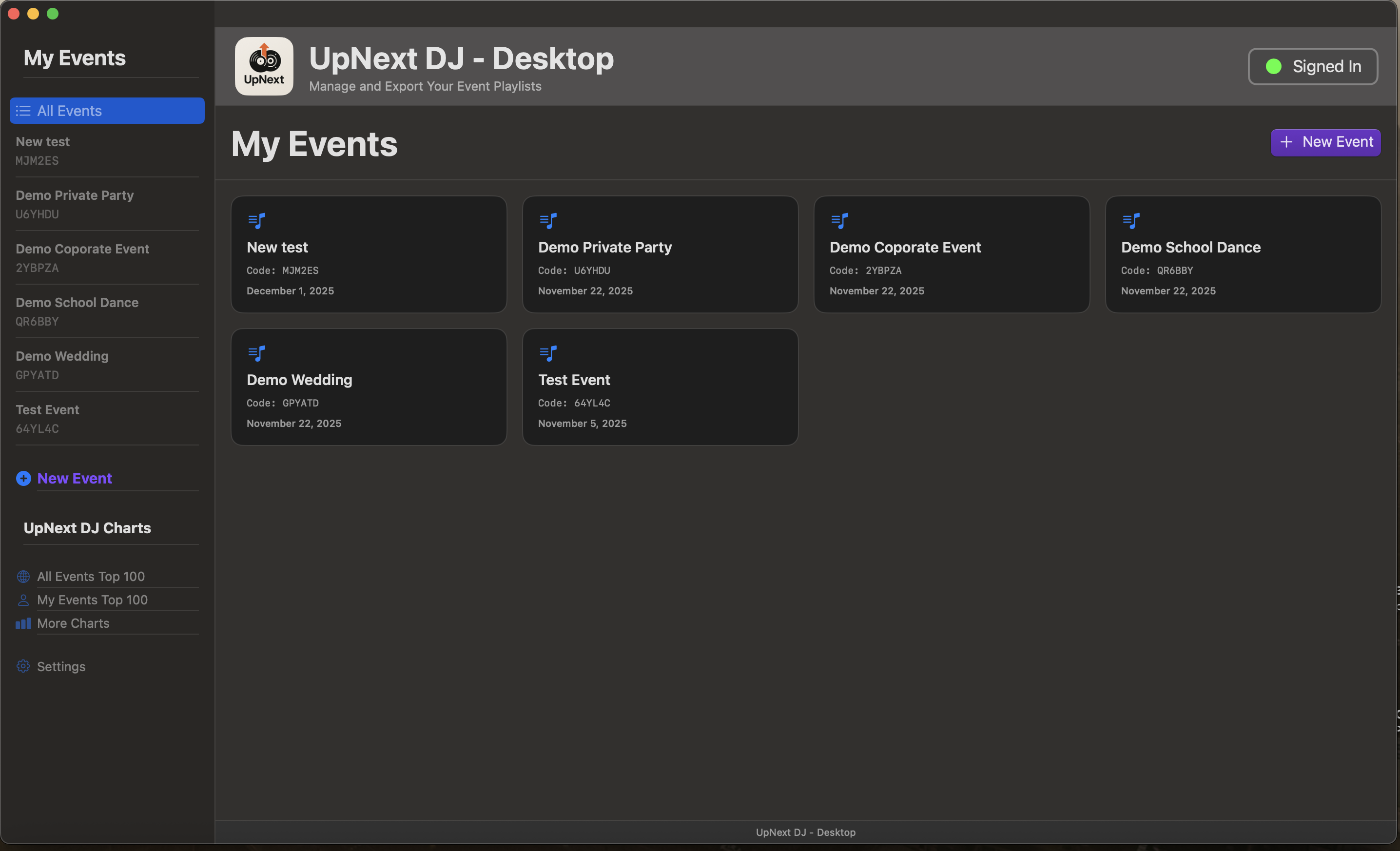 My Events - Manage all your events